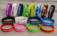 Diferentes diseños de pulseras de silicona personalizadas Diferentes diseños de pulseras de silicona personalizadas