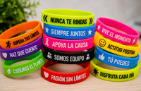 Pulseras de silicona de colores llamativos Pulseras de silicona de colores llamativos