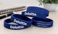Pulseras corporativas personalizadas con logotipo empresarial