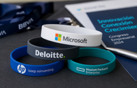 Pulseras de silicona para eventos corporativos y empresariales
