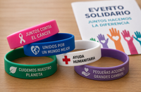 Pulseras de silicona para eventos solidarios y campañas benéficas Pulseras de silicona para eventos solidarios y campañas benéficas
