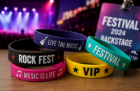 Pulseras de silicona personalizadas para festivales y conciertos Pulseras de silicona personalizadas para festivales y conciertos